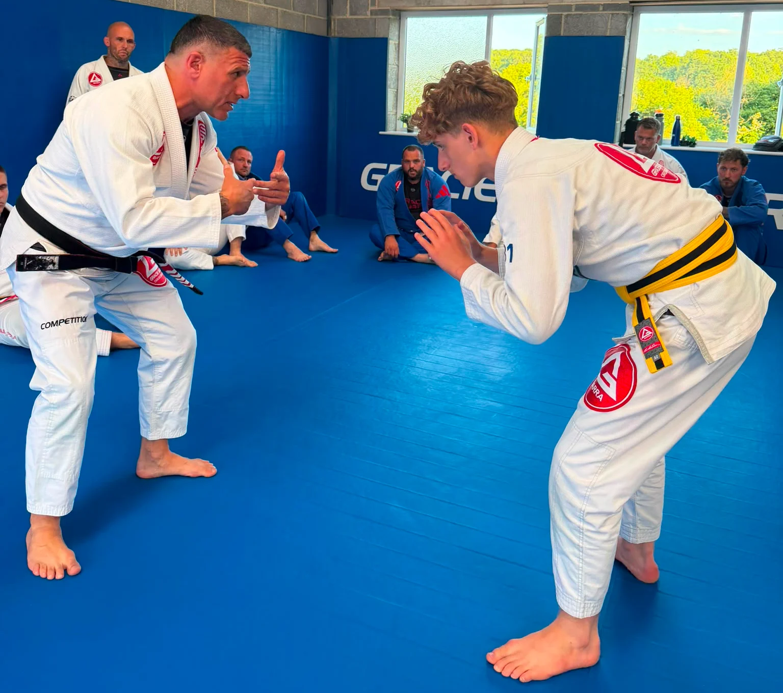 training bjj and self defense on class